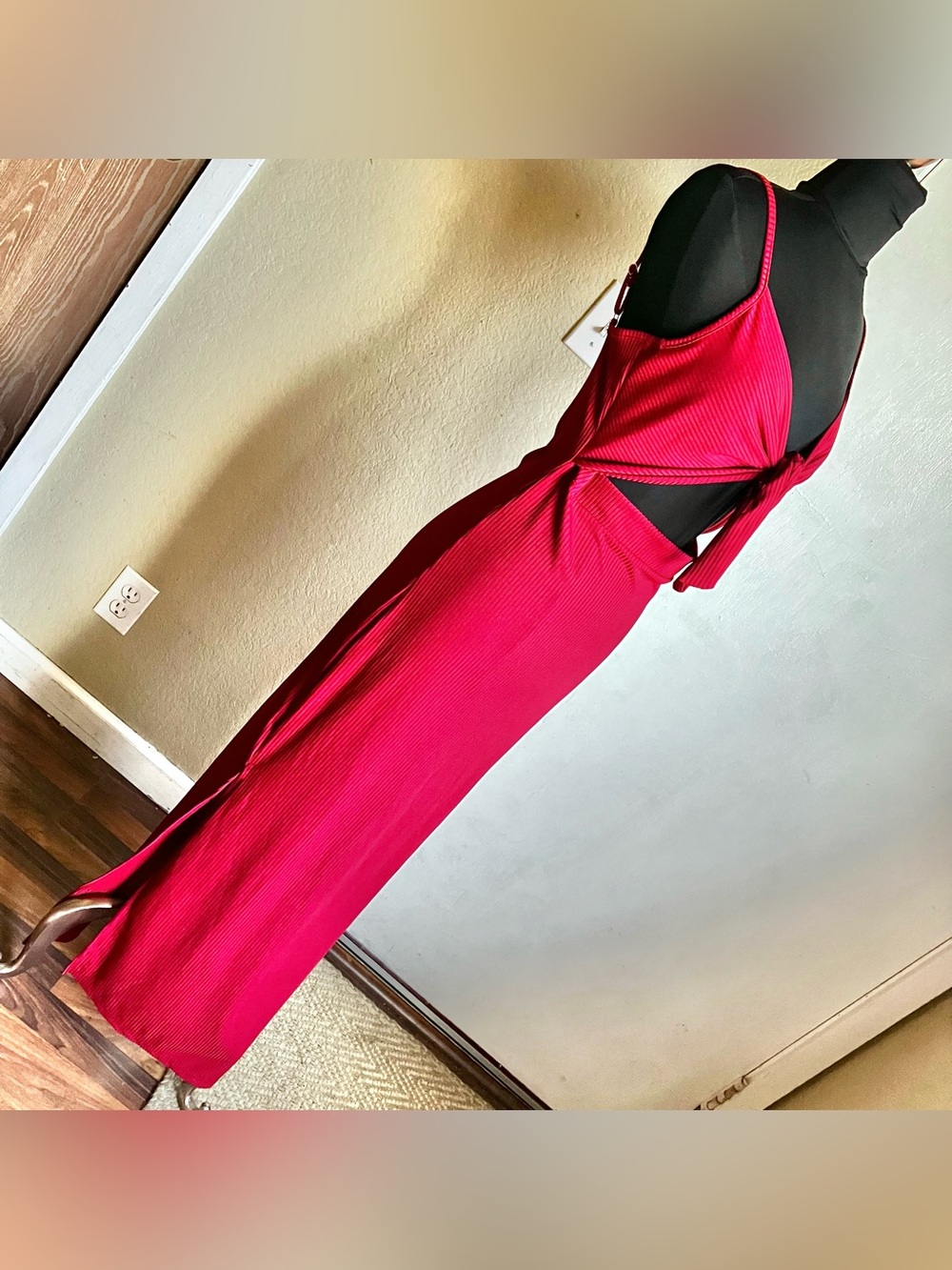 Tie front maxi dress